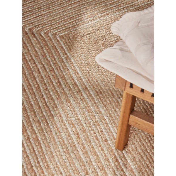 Obostrani/ručno rađen juten tepih u prirodnoj boji/u svijetloj prirodnoj boji 200x300 cm Juno – Hanse Home-image-2