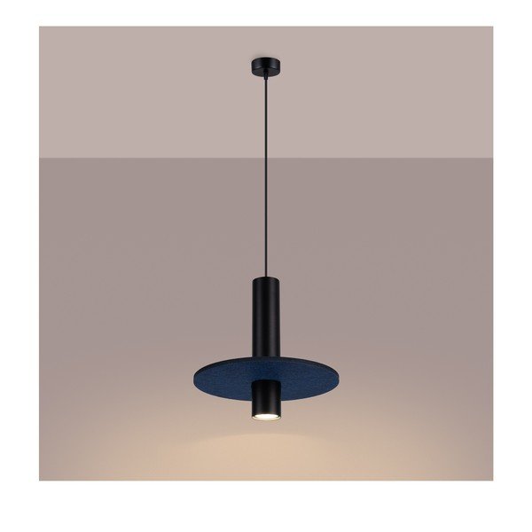 Tamno plava/bež metalna viseća svjetiljka ø 30 cm Olisa – Sollux-image-4