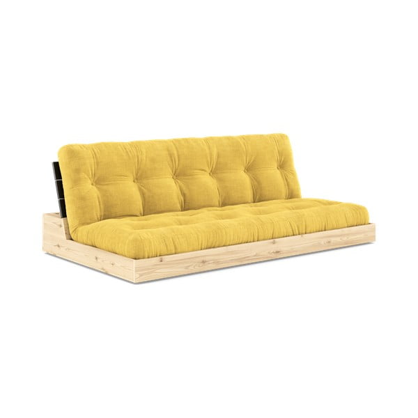 Žuta  sklopiva sofa od samta 196 cm Base – Karup Design