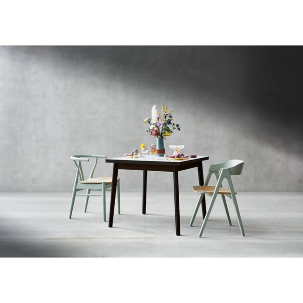 Crno-bijeli sklopivi blagovaonski stol u dekoru hrasta Hammel Single, 90 x 90 cm-image-1