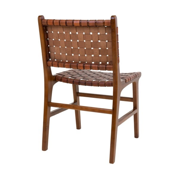 Smeđe blagovaonske stolice u setu 2 kom od masivne tikovine Perugia – House Nordic-image-4