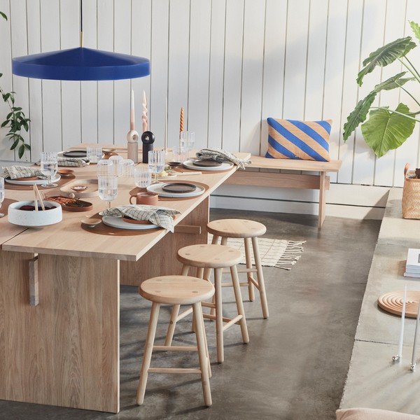 Plava metalna viseća svjetiljka ø 65 cm Hatto – OYOY Living Design-image-1