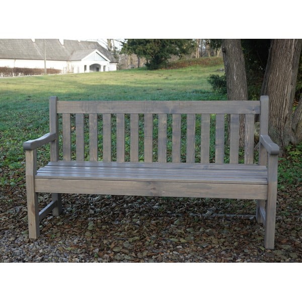 Siva drvena vrtna klupa London - Rojaplast-image-4