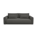 Tamno siva baršunasti sklopiva/s prostorom za odlaganje sofa 238 cm Kapua – Makamii