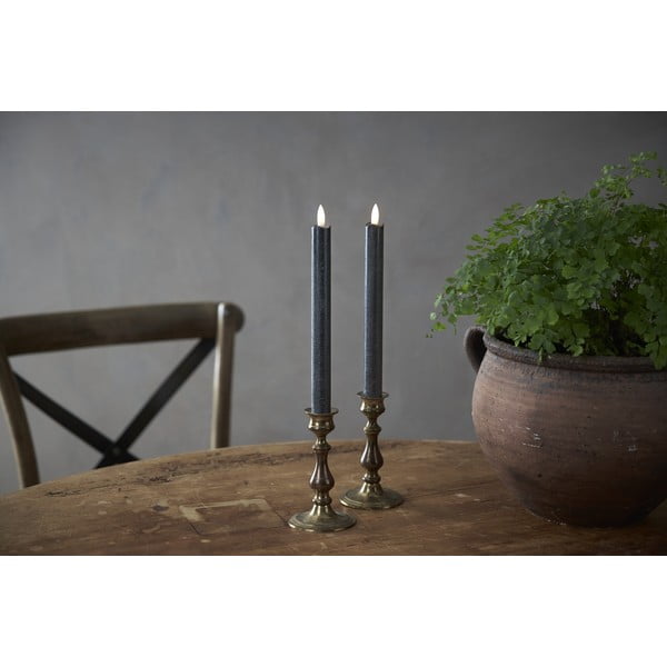 Set od 2 crne LED voštane svijeće Star Trading Flamme, visina 25 cm-image-3
