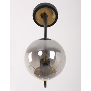 Crna/siva zidna lampa ø 15 cm Oslo – Squid Lighting