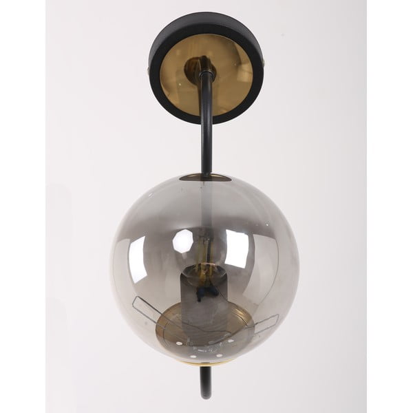 Crna/siva zidna lampa ø 15 cm Oslo – Squid Lighting-image-1