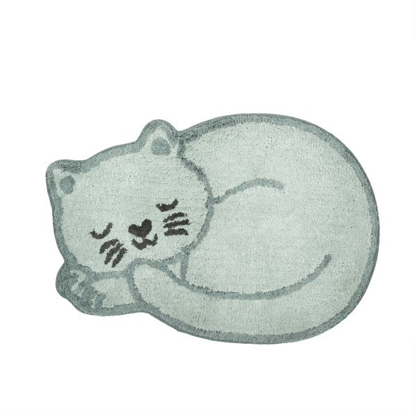 Svijetlo plavi pamučan dječji tepih 43x60 cm Sleeping Cat – Sass & Belle