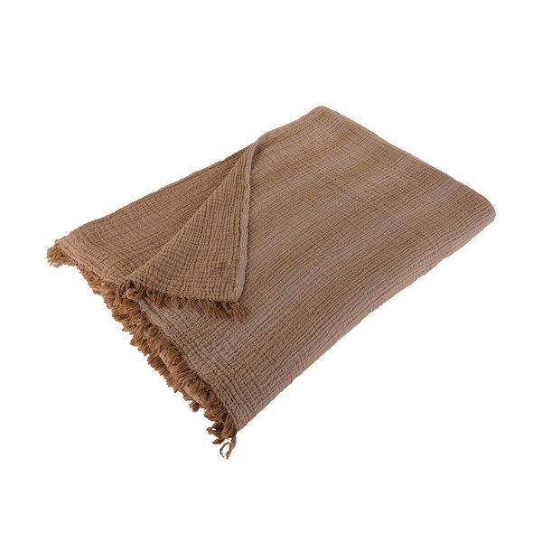 Bež pamučni prekrivač Buldan's Kanyon, 220 x 240 cm-image-1