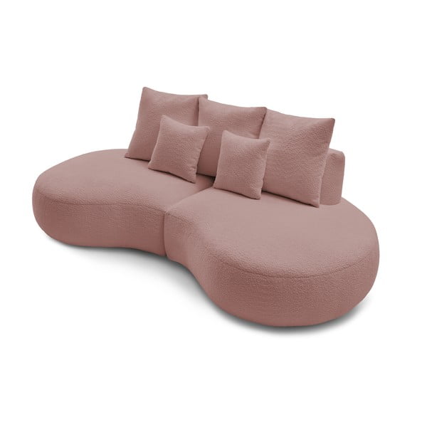 Roza sofa od bouclé tkanine 260 cm Saint-Germain – Bobochic Paris-image-4