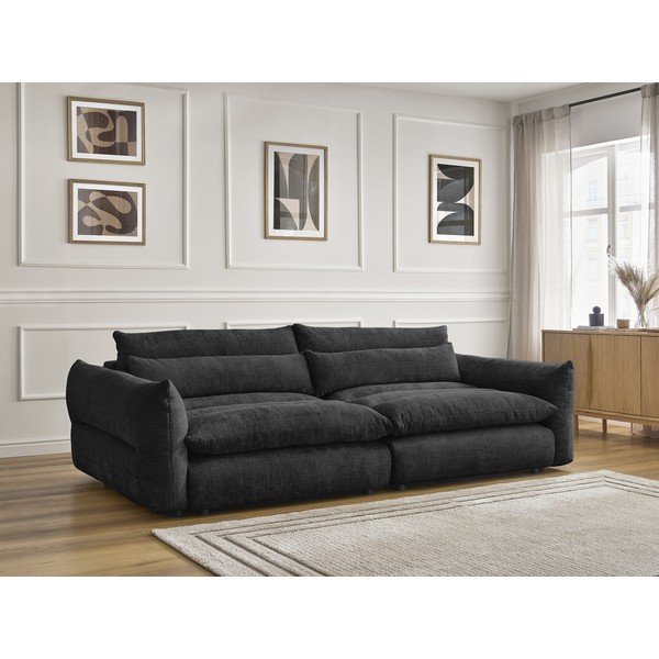Crna sofa od šenila 276 cm Neil – Bobochic Paris-image-1