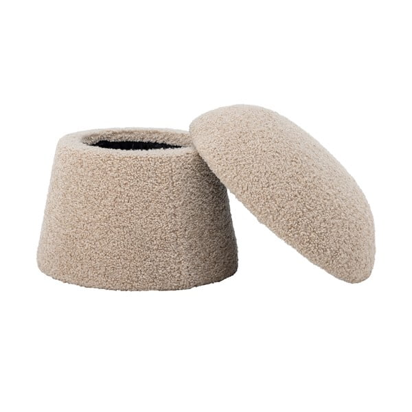 Bež tabure od bouclé tkanine Bocca – Bloomingville-image-3