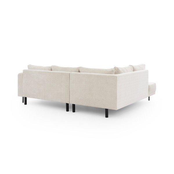 Bež kutna garnitura od šenila (s lijevim kutom/u obliku slova L) Mauris  – Ropez-image-3