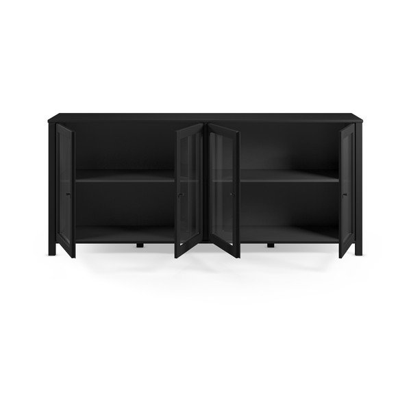 Crna vitrina od masivnog bora 186x80x40 cm Alessandra – Marckeric-image-3
