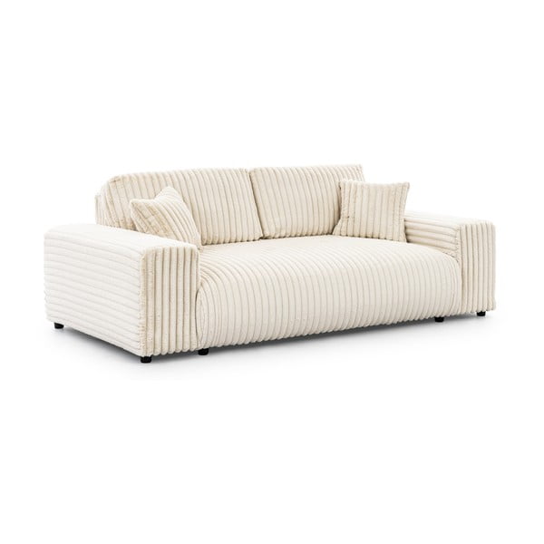 Krem sofa od samta 213 cm Justin – Ropez