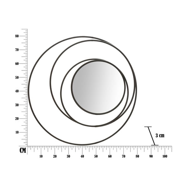 Zidno ogledalo Mauro Ferretti Dark, ø 80 cm-image-2