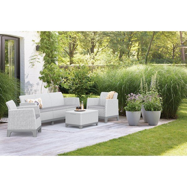 Svijetlo siva vrtna garnitura za 5 osoba Scandi Forma – Keter-image-1