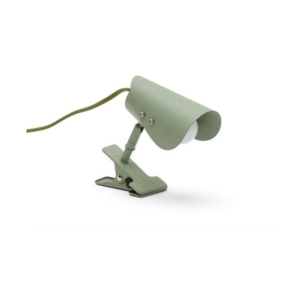 Zelena metalna stolna lampa s hvataljkom (visina 16 cm) Jula – Kave Home