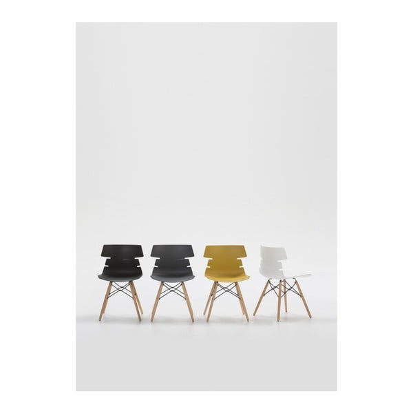 Set od 4 bijele stolice za blagovanje Marckeric Iris-image-1