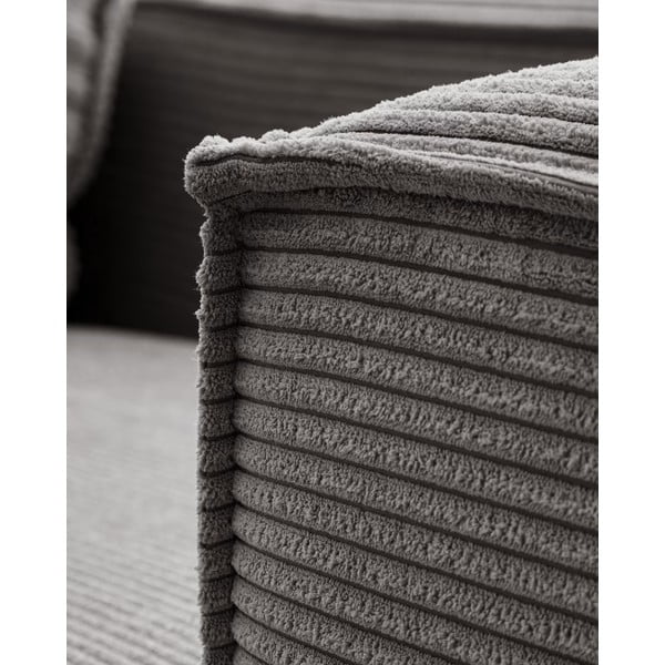 Siva kutna garnitura od samta (lijevi kut) Blok - Kave Home-image-1