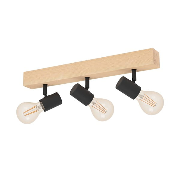 Crna/u prirodnoj boji stropna svjetiljka 5x48 cm TOWNSHEND 3 – EGLO