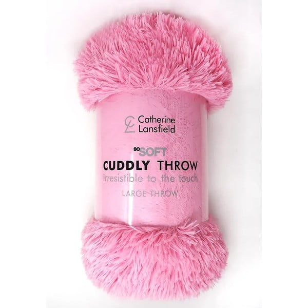 Ružičasta deka od mikropliša 150x200 cm Cuddly – Catherine Lansfield-image-2