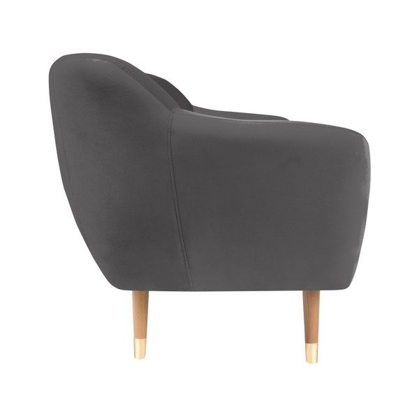 Sofa od sivog baršuna Mazzini Sofas Benito, 158 cm-image-3