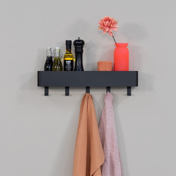 Crna željezna zidna kupaonska polica Multi – Spinder Design-image-1