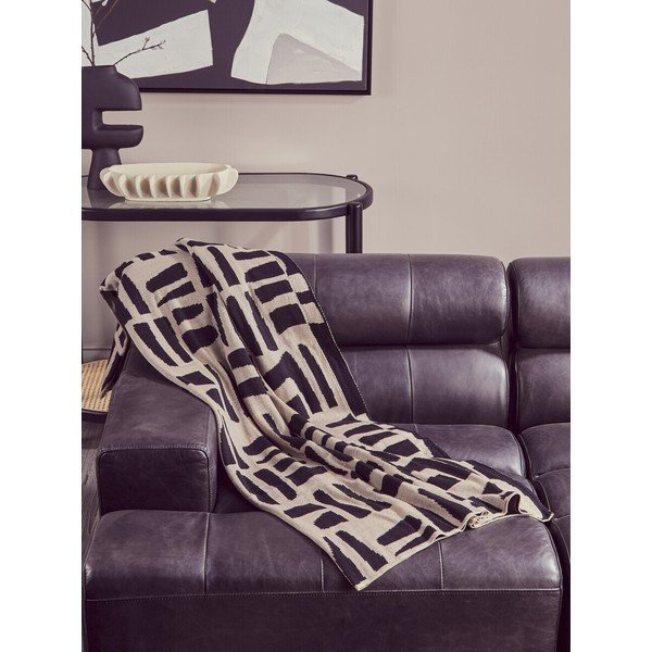 Crni/u prirodnoj boji pomoćni stol sa staklenom pločom stola 49x100 cm Cebu – Premier Housewares-image-4