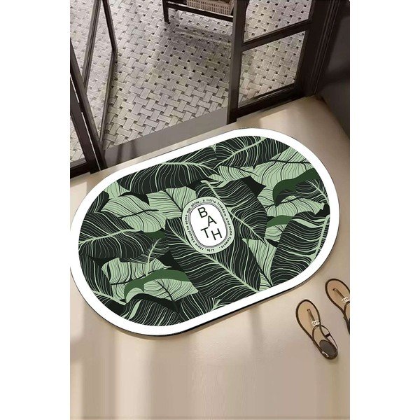 Zelena kupaonska prostirka 60x100 cm Aleas – Foutastic-image-1