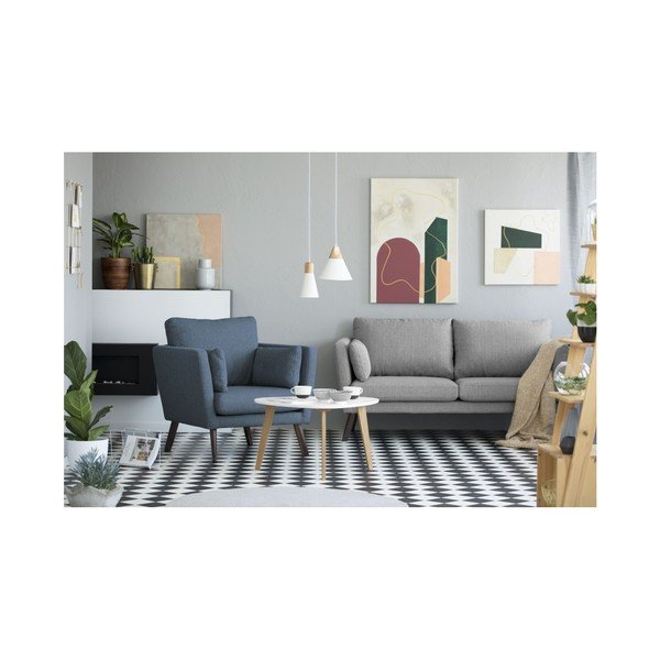 Tamnoplava fotelja Mazzini Sofas Elena-image-1