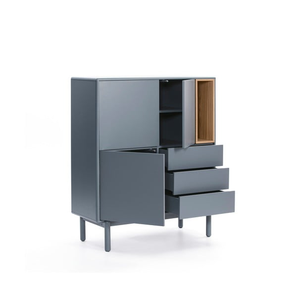 Plava/siva visoka komoda 100x120 cm Corvo – Teulat-image-3