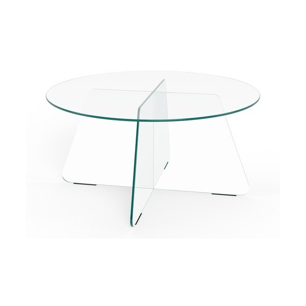 Stakleni okrugao stolić za kavu ø 80 cm Samos – Actona