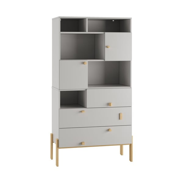 Svijetlo siva niska dječja komoda 105x100 cm Cube - Pinio-image-4