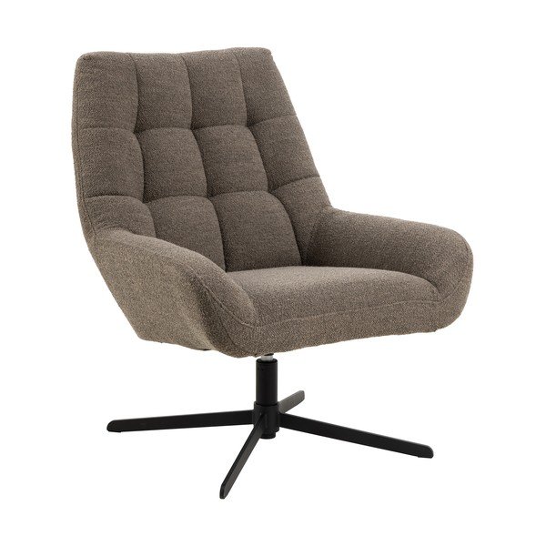 Siva/smeđa fotelja od bouclé tkanine Paris – Actona