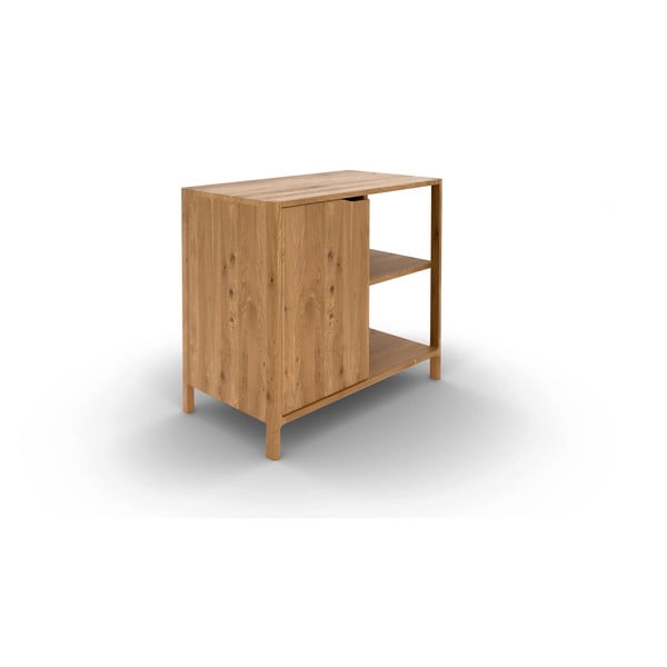 Ormarić od punog hrasta u prirodnoj boji 95x80 cm Twig – The Beds-image-2