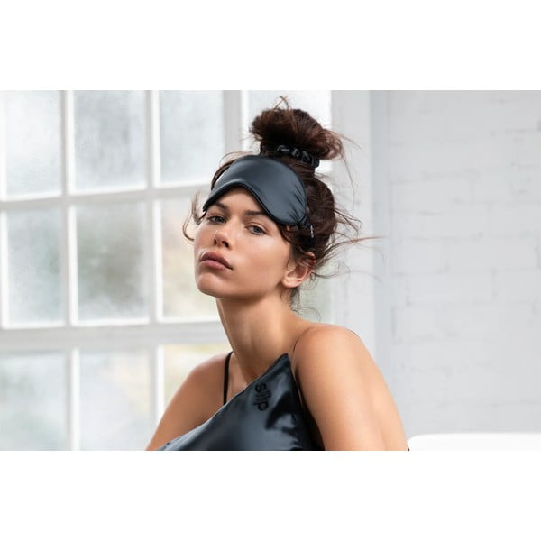 Crna svilena maska za spavanje Black – slip-image-1