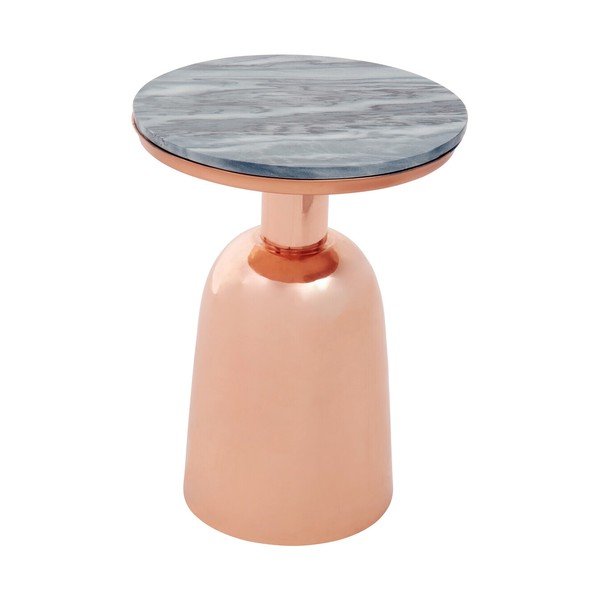 Okrugao pomoćni stol s mramornom pločom ø 48 cm Amira – Premier Housewares
