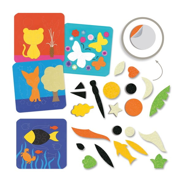 Set za izradu 4 kolaža s filcom Djeco Naturaleza-image-1