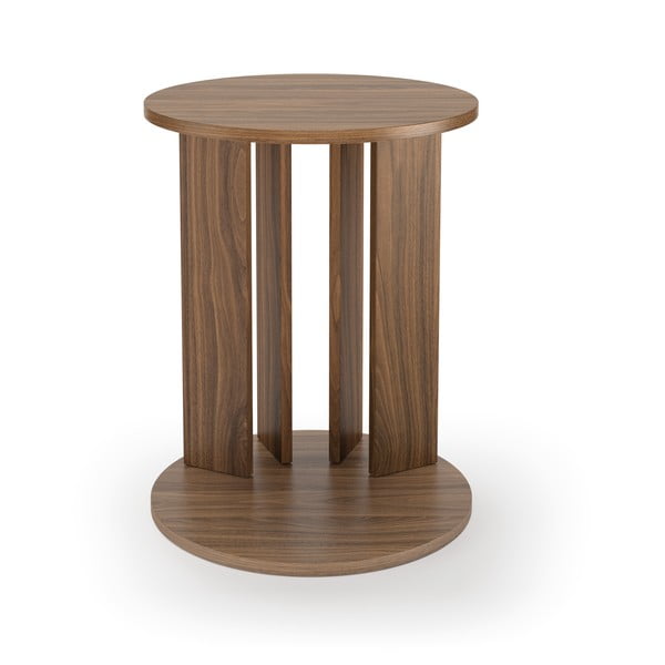 Okrugli stolić s pločom u dekoru oraha ø 50 cm Nora - TemaHome-image-3