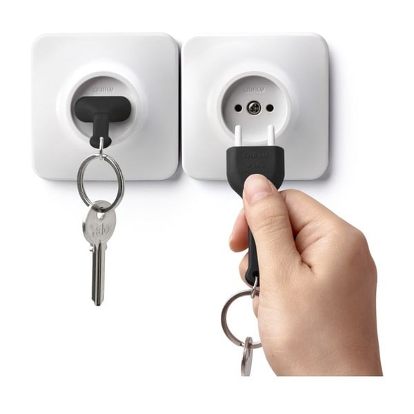 Vješalica za ključeve s crnim privjeskom za ključeve Qualy &amp; CO Unplug