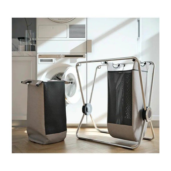 Svjetlo smeđa tekstilna složiva košara za rublje 200 l – simplehuman-image-4