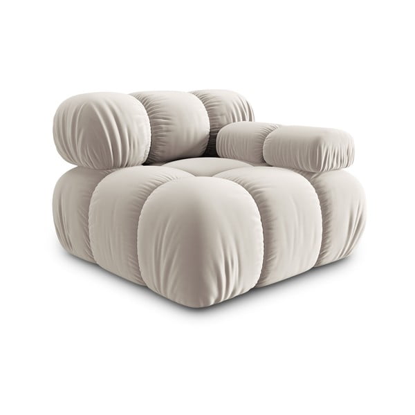 Bež baršunasti modularna sjedeća garnitura (s desnim kutom) Bellis – Micadoni -image-3