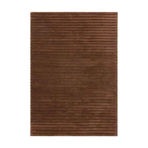 Tamno smeđi ručno rađen vunen tepih 160x230 cm – Asiatic Carpets