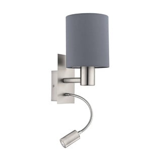 Tamno siva/u srebrnoj boji LED zidna lampa PASTERI – EGLO