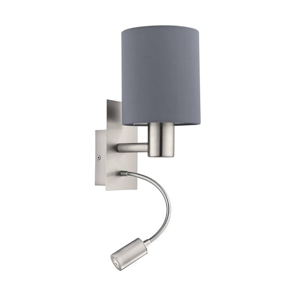 Tamno siva/u srebrnoj boji LED zidna lampa PASTERI – EGLO