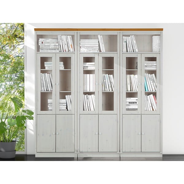 Bijela vitrina od masivnog bora 518x223 cm Anita – Støraa-image-1