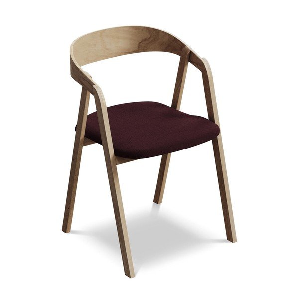 Bordo blagovaonska stolica od masivnog drveta Erika – Makamii