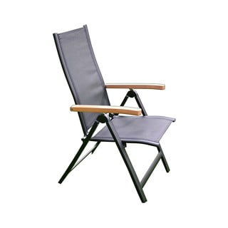 Siva metalna vrtna stolica Angela - Rojaplast