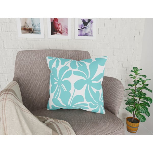 Tirkizno-bijela jastučnica Vitaus Jungle Paradiso, 43 x 43 cm-image-1